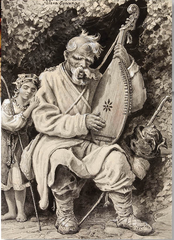 Листівка "Опанас Сластьон (1855—1933). Портрет кобзаря Самійла Яшного. 1903"