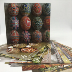 Easter cards "Author's Easter eggs by Zoya Stashuk", green collection