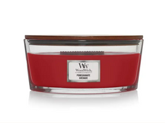 Scented candle with the aroma of pomegranate and currant Woodwick Ellipse Pomegranate 453 g