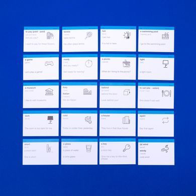 Flashcards for learning English - level A1&ndash;Elementary