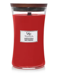Ароматична свічка з нотами різдвяних ягід Woodwick Large Crimson Berries 609 г