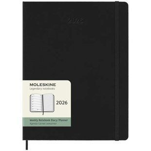 Тижневик Moleskine 2026 великий Чорний