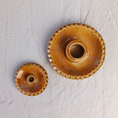 Свічник "Пряник" в медовому кольорі (M)