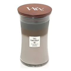 Three-layer Scented Candle Woodwick Large Trilogy Cozy Cabin