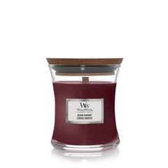 Scented candle with the aroma of juicy cherries Woodwick Mini Black Cherry 85 g