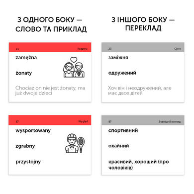 Flashcards for learning Polish