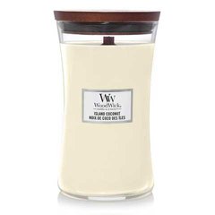 Scented candle with the scent of coconut and pineapple Woodwick Large Island Coconut 609 g